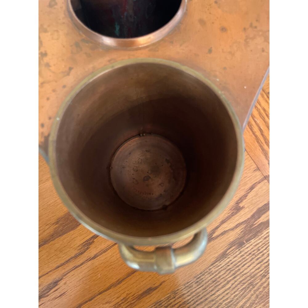 Vintage Art Deco-Style Copper & Brass Wine cooler Bucket by Global Views. - Picture 6 of 8